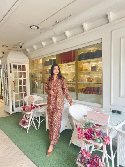 love Leaves Print Corduroy Co ord Set